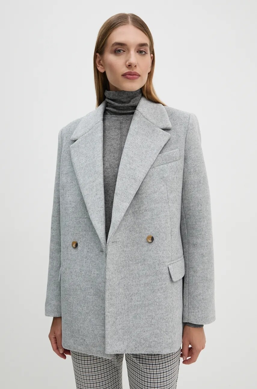 Kabát 2NDDAY Hermanna šedá farba, prechodný, 2245115122