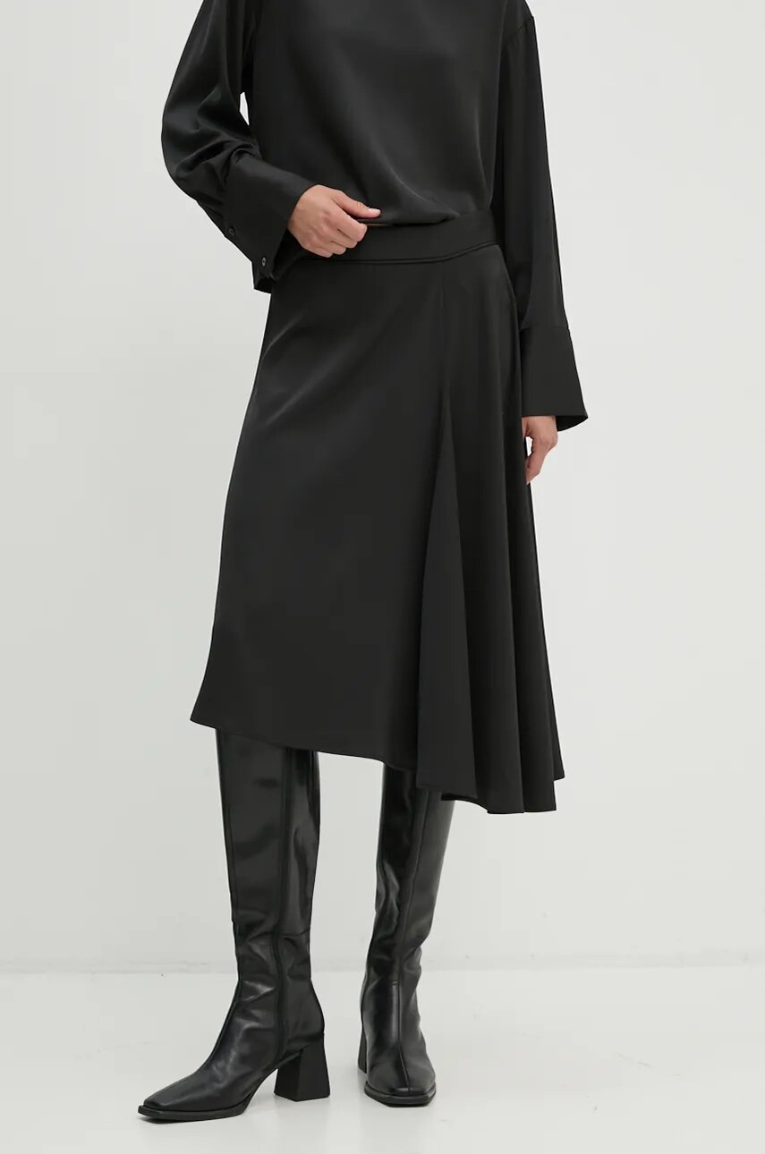 Sukňa 2NDDAY Barrah čierna farba, midi, áčkový strih, 2245150279