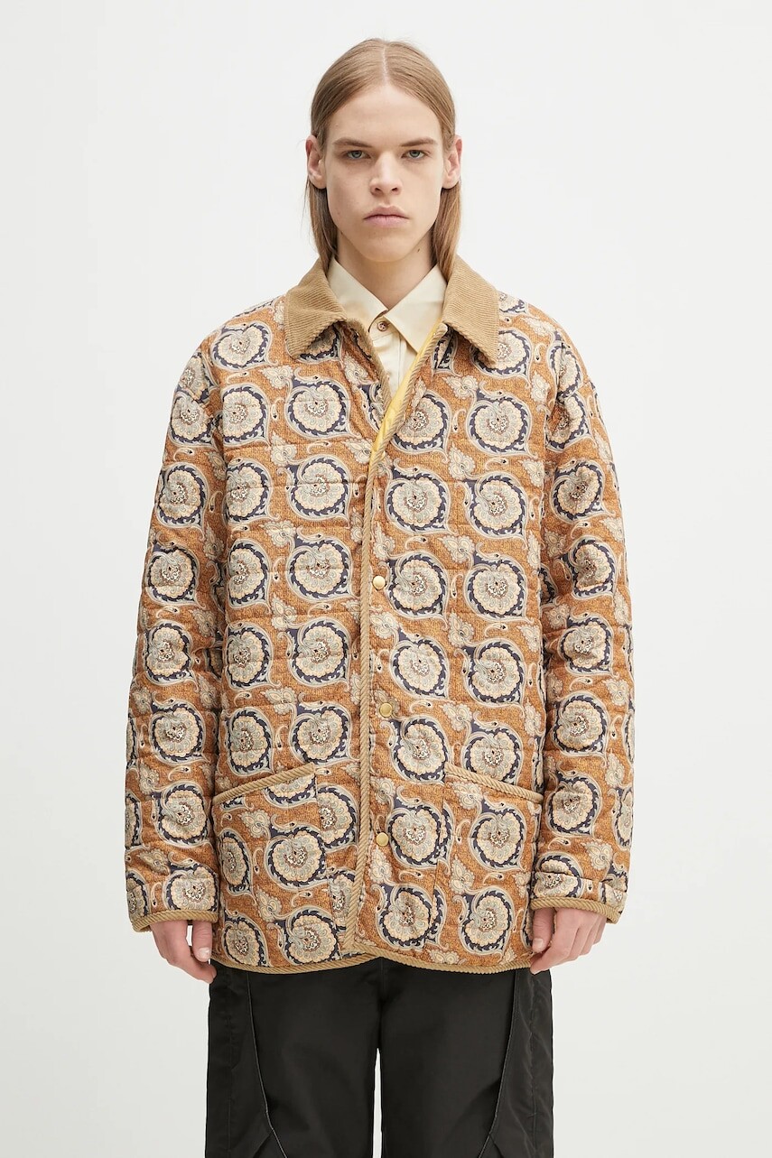 Obojstranná bunda Drôle de Monsieur La Veste Reversible hnedá farba, prechodná, oversize, G-JT187-PL157-LYL