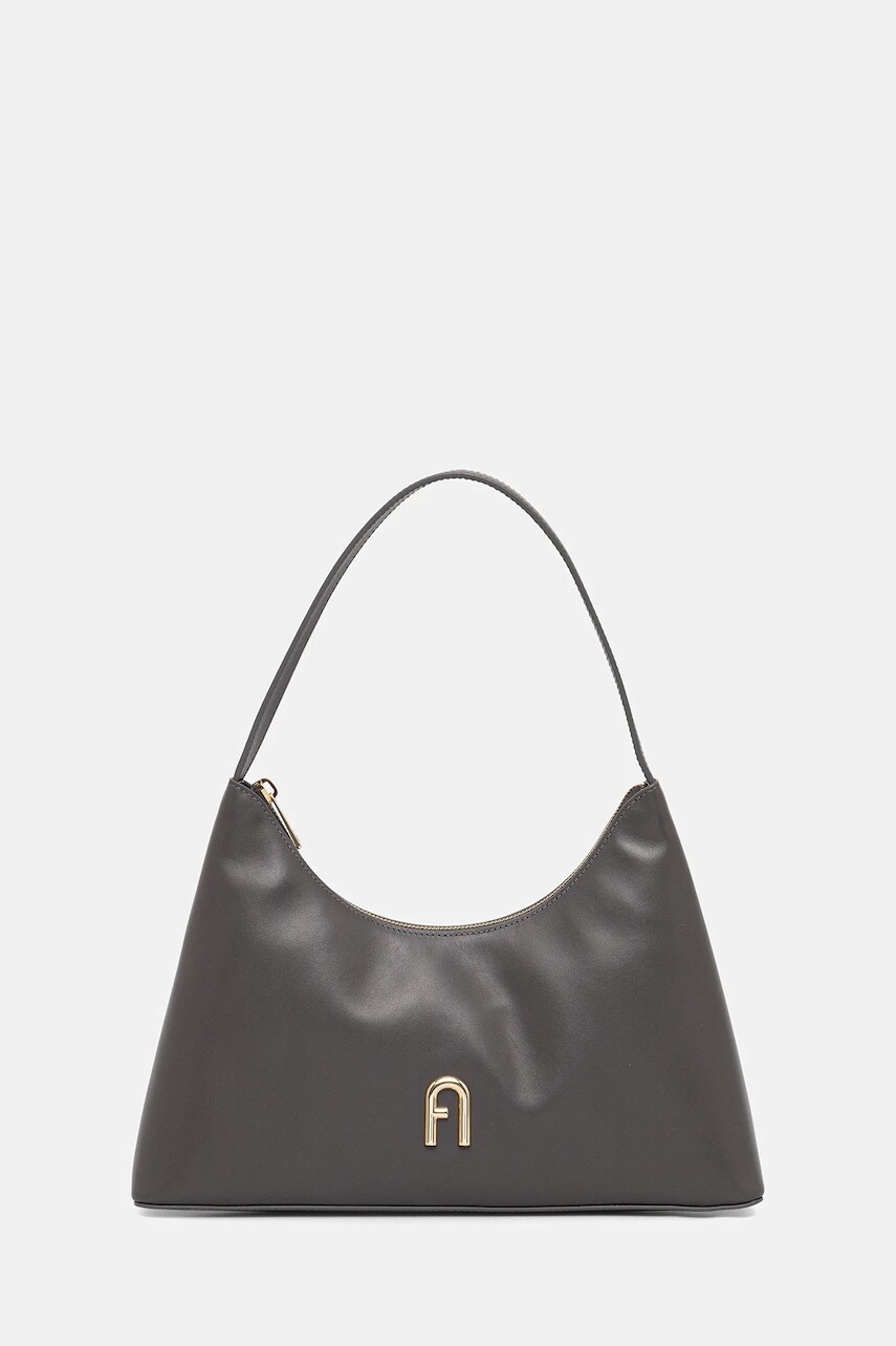 Kožená kabelka Furla šedá farba, WB00782.AX0733.4283S