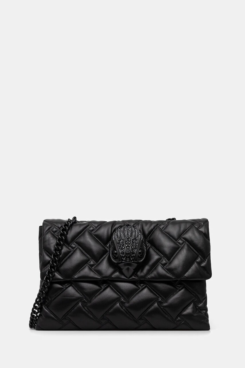 Kožená kabelka Kurt Geiger London KENSINGTON čierna farba, 5031500109