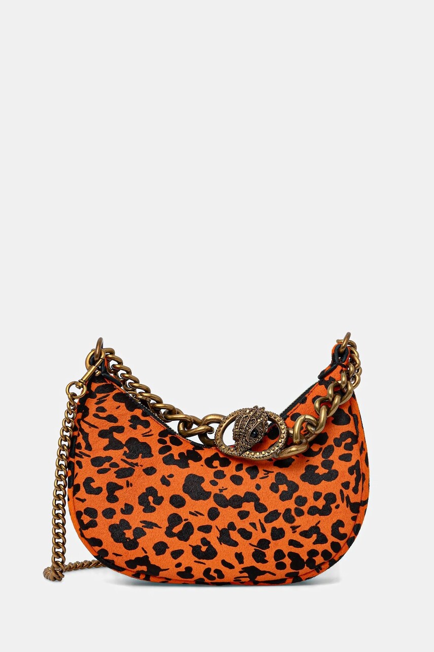 Kožená kabelka Kurt Geiger London oranžová farba, 4354691019