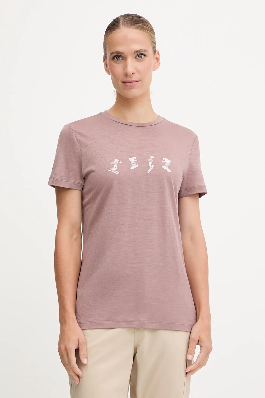 Športové tričko Icebreaker Merino 150 Tech Lite ružová farba, IB0A57CB0GV1