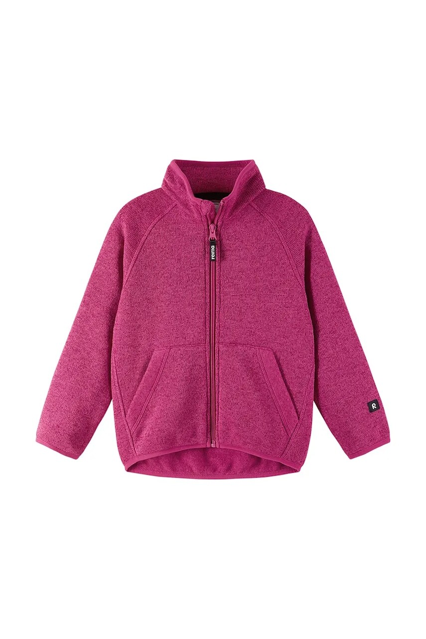 Detská fleecová mikina Reima Hopper ružová farba, melanžová, 5200050A