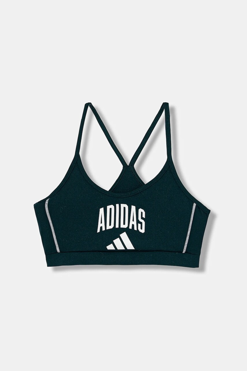 Detská športová podprsenka adidas zelená farba, JW8661