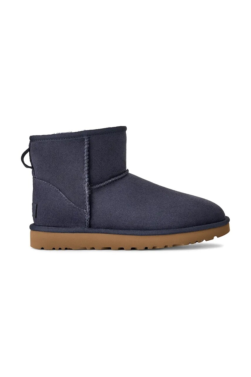 Semišové snehule UGG Classic Mini II tmavomodrá farba, 1016222.DKN