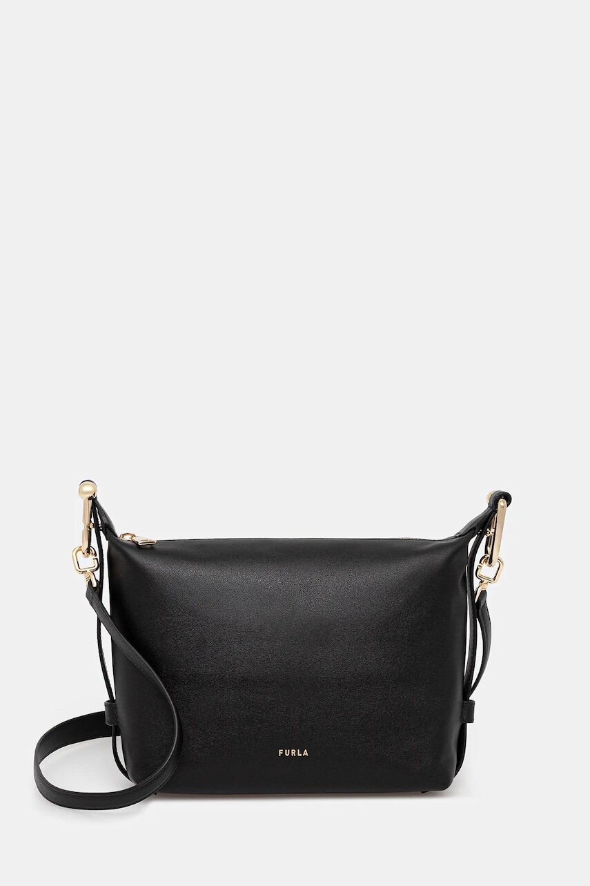 Kožená kabelka Furla čierna farba, WE00831.BX2045.O6000