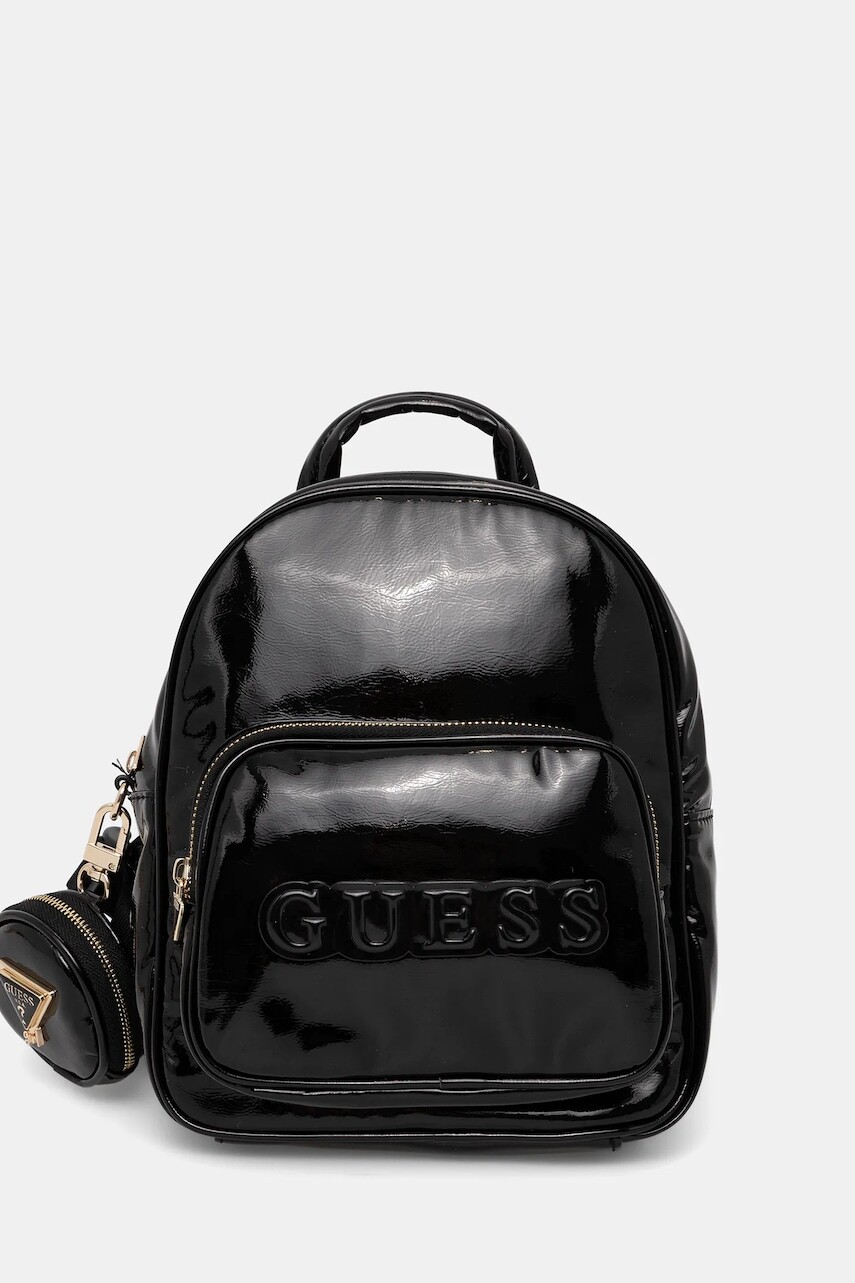 Detský ruksak Guess 2-pak čierna farba, malý, s nášivkou, J5BZ19 W3070
