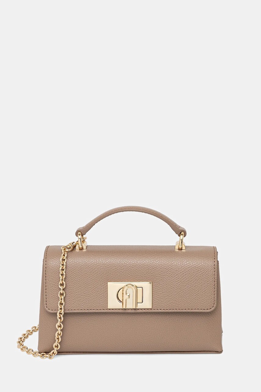Kožená kabelka Furla béžová farba, WE00423.ARE000.1257S