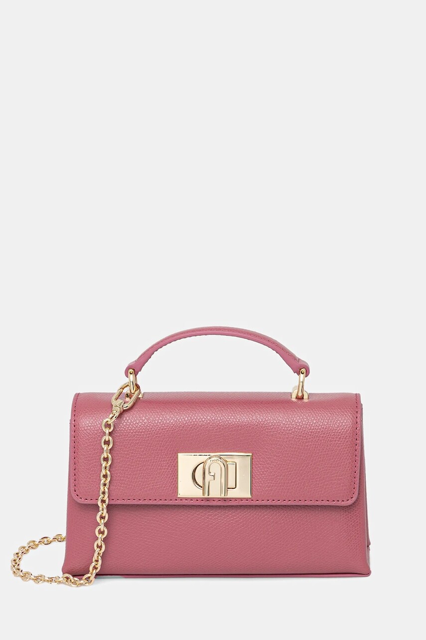 Kožená kabelka Furla ružová farba, WE00423.ARE000.4147S