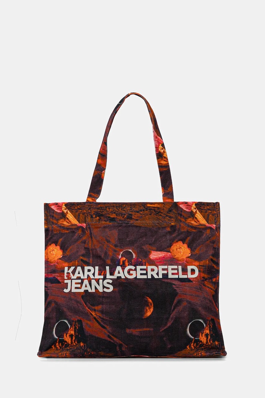 Kabelka Karl Lagerfeld Jeans fialová farba, A4W50041