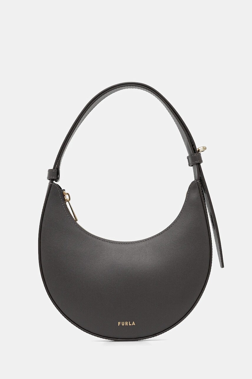 Kožená kabelka Furla šedá farba, WE00649.AX0733.4283S