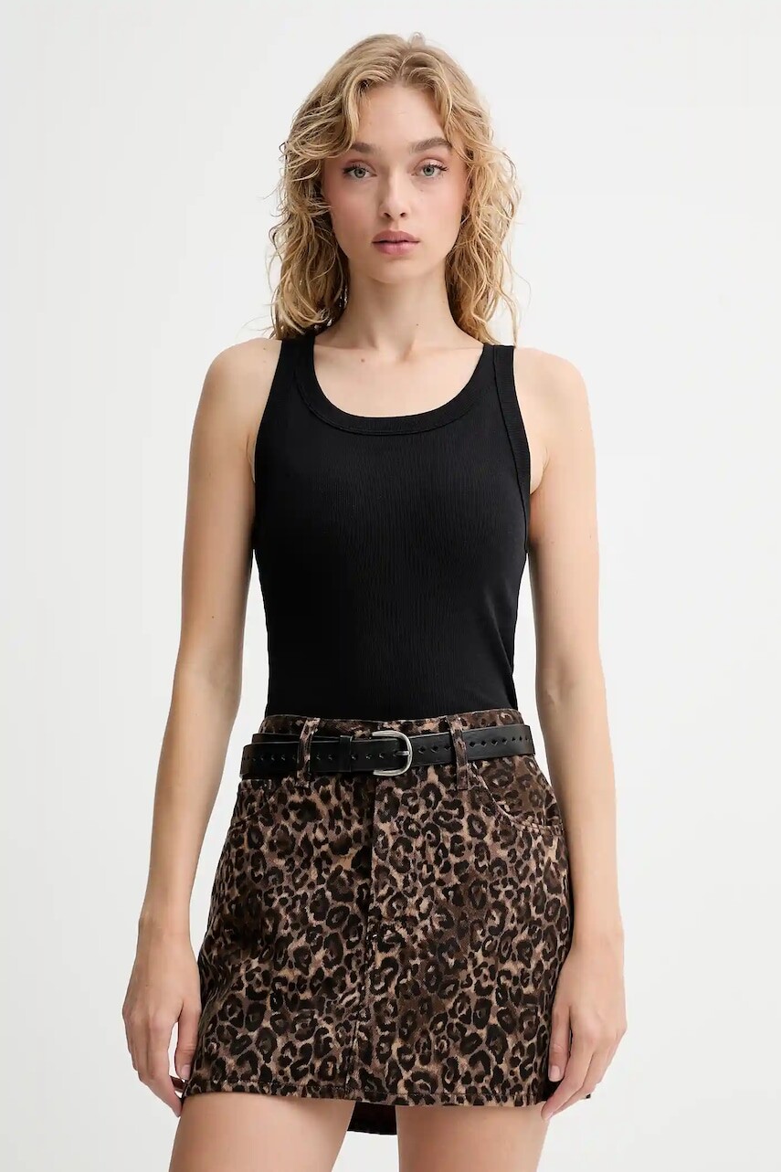 Bavlnený top Marc O'Polo čierna farba, 5000006278