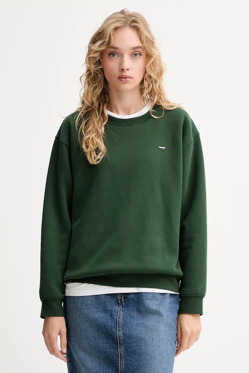 Mikina Levi's zelená farba, jednofarebná, A5942