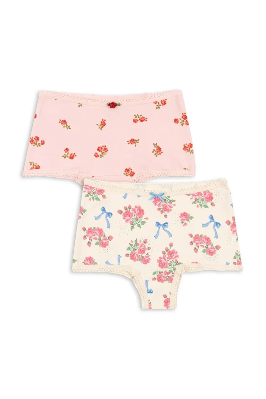 Detské nohavičky Konges Sløjd BASIC 2 PACK GIRL HIPSTER GOTS 2-pak ružová farba, KS103695