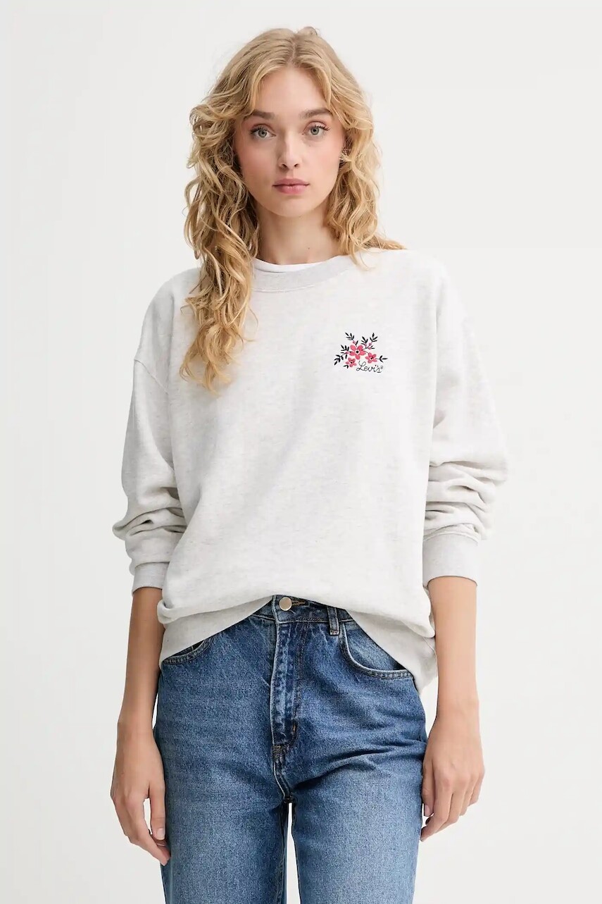 Mikina Levi's šedá farba, melanžová, A8800