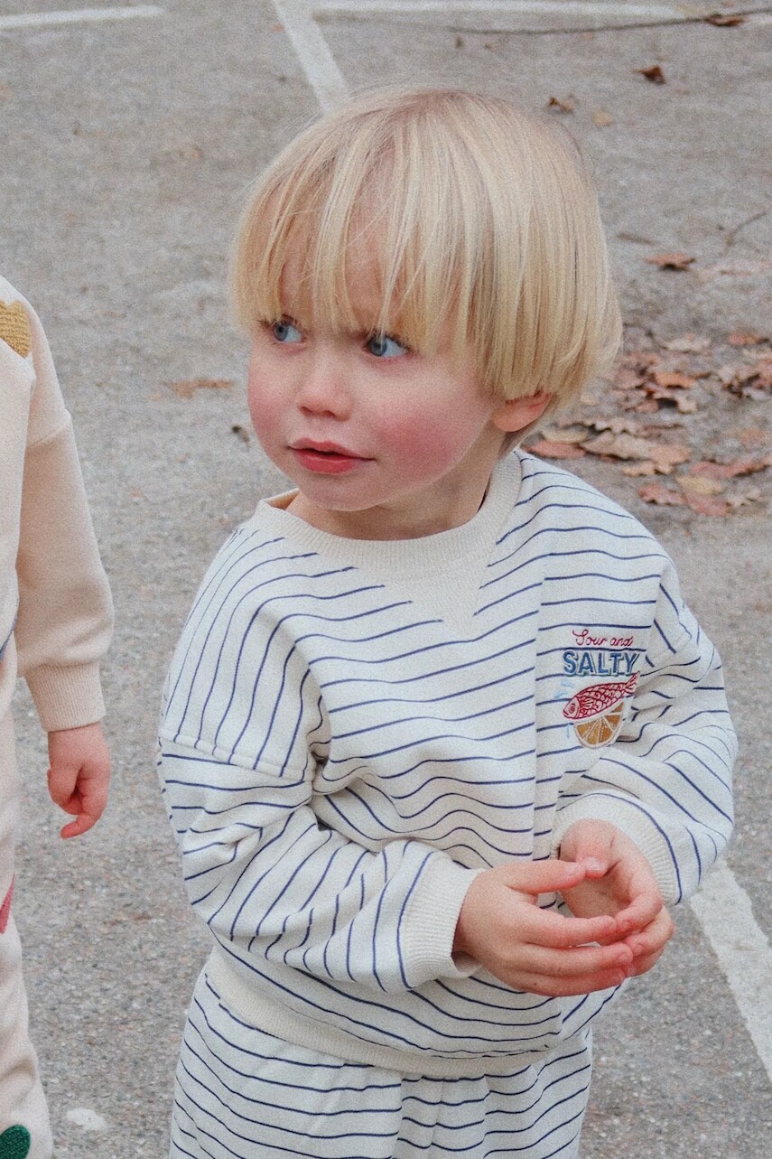 Detská mikina Konges Sløjd AMIO SWEAT SHIRT OCS béžová farba, vzorovaná, KS103671