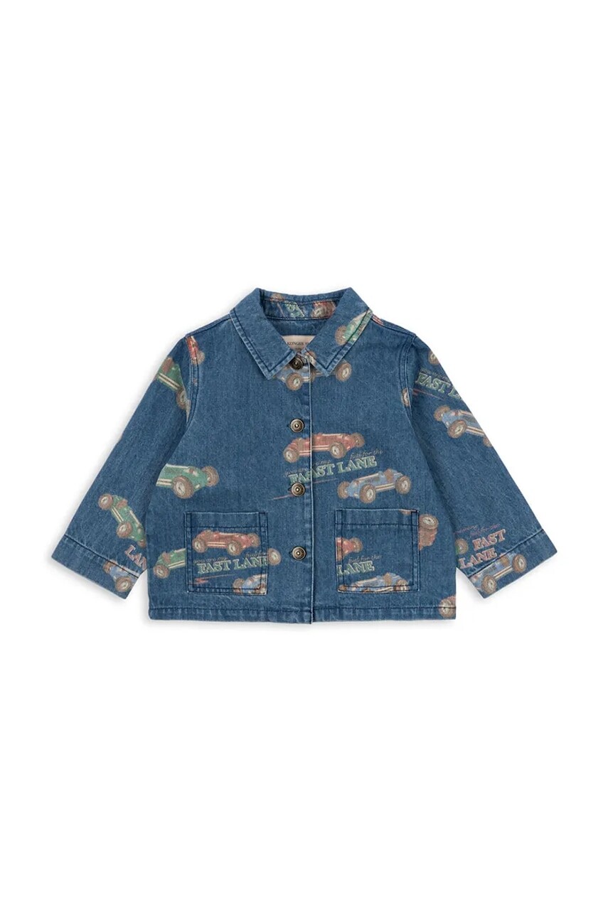 Detská rifľová bunda Konges Sløjd MAGOT JACKET GOTS tmavomodrá farba, KS103886