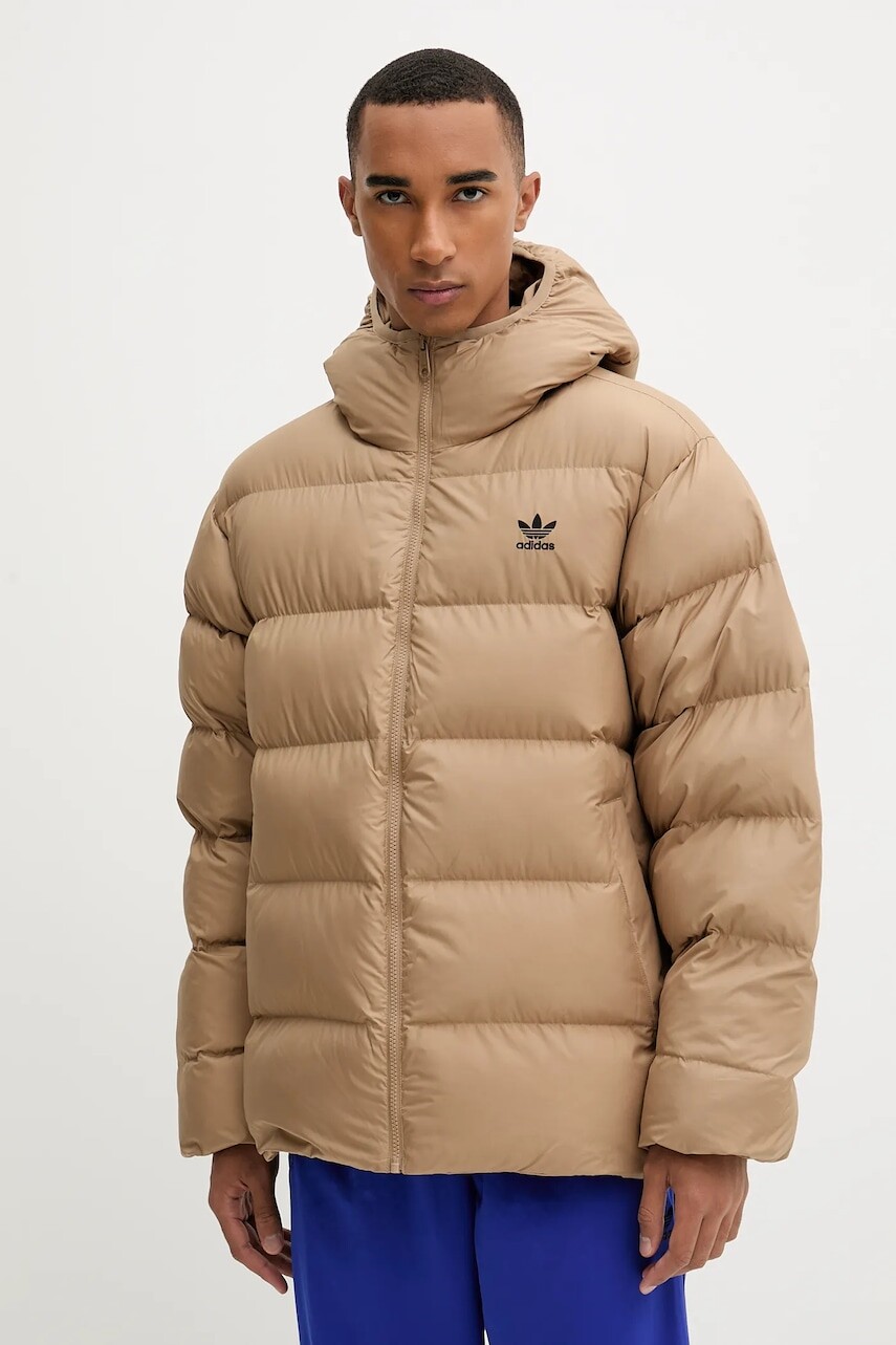 Bunda adidas Originals Commercial Puff béžová farba, zimná, JX4121