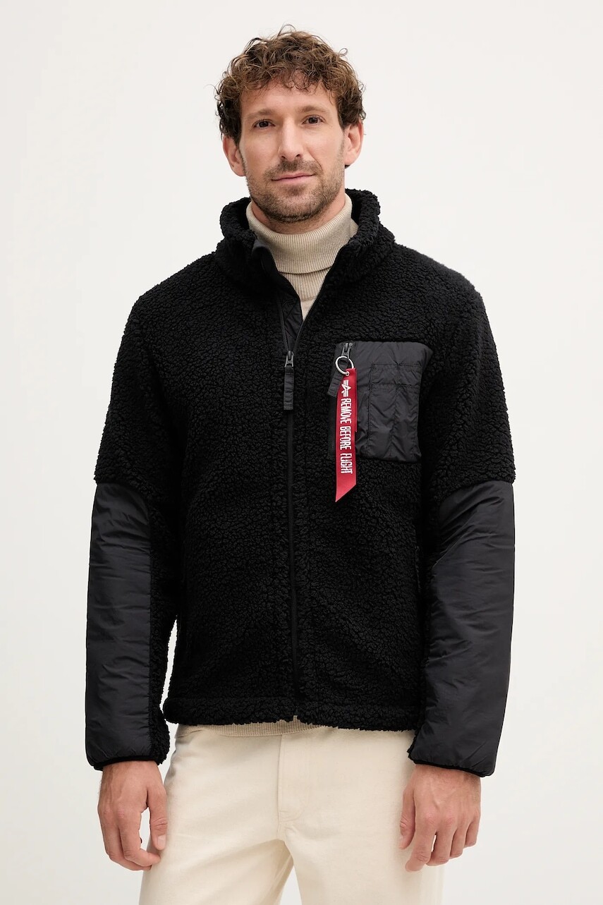 Bunda Alpha Industries čierna farba, prechodná, 148118.03
