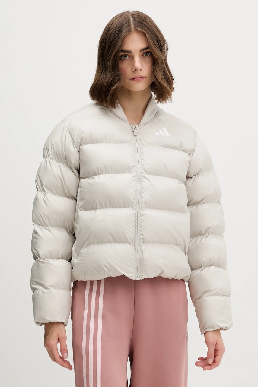 Bunda adidas Essentials béžová farba, zimná, JX7826