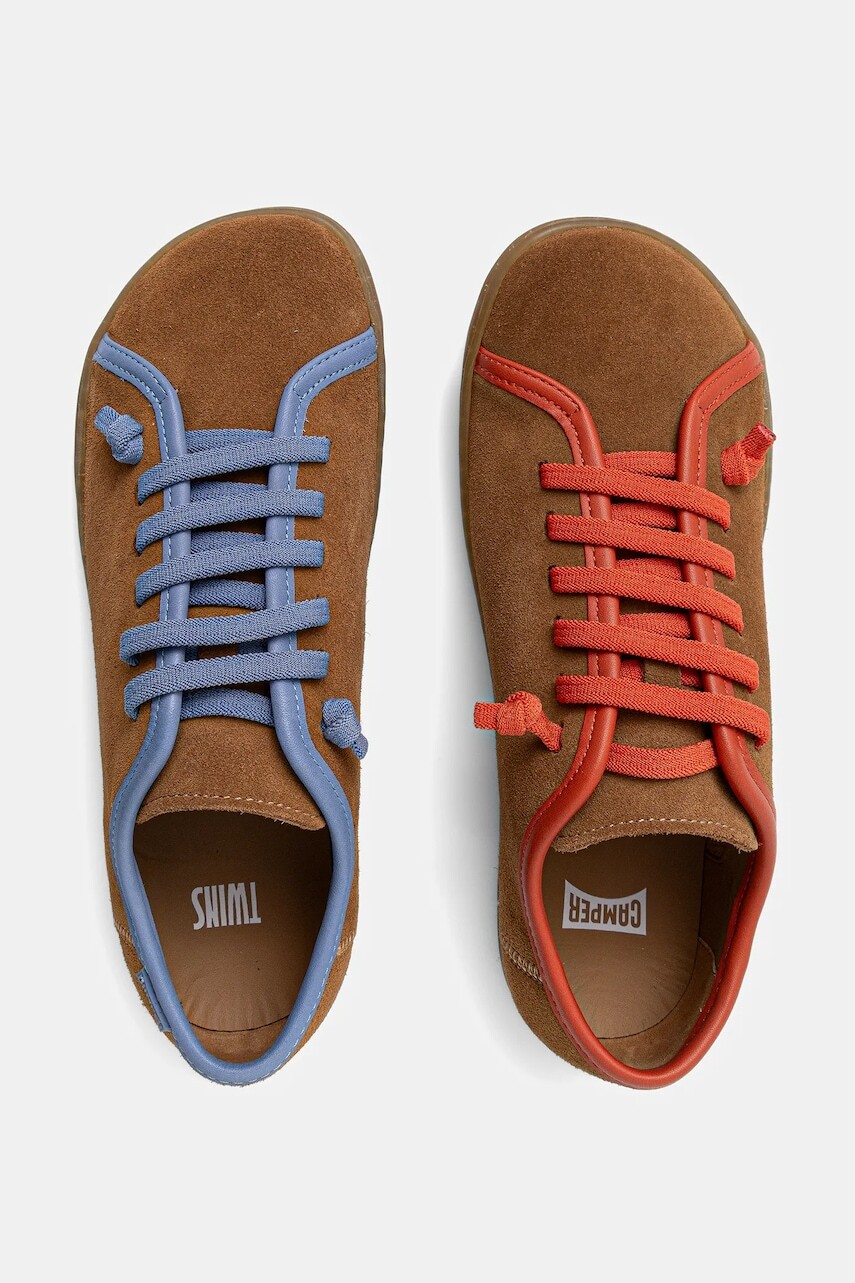 Semišové tenisky Camper TWS hnedá farba, K201830-006