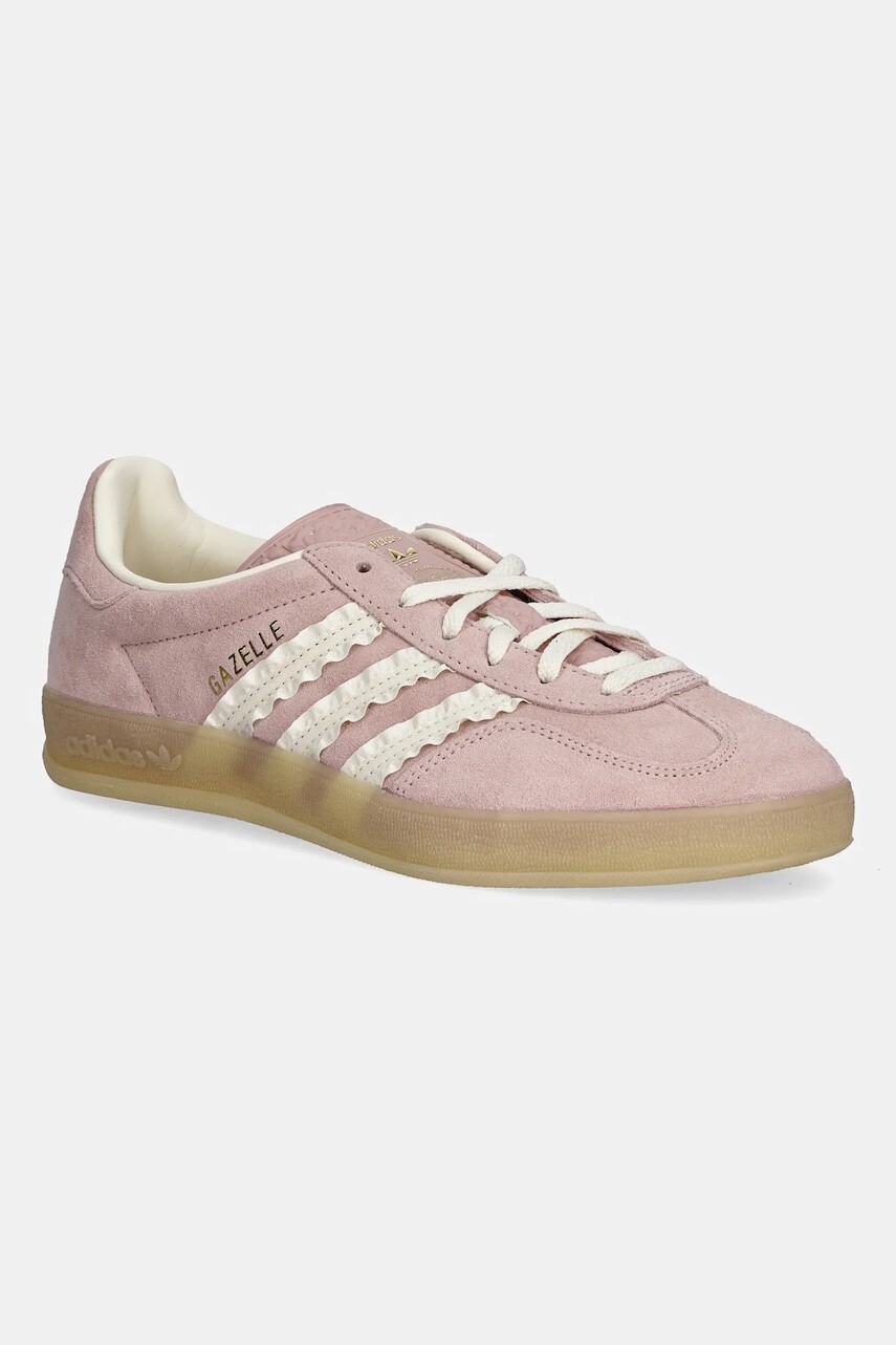 Semišové tenisky adidas Originals Gazelle Indoor ružová farba, JS1413