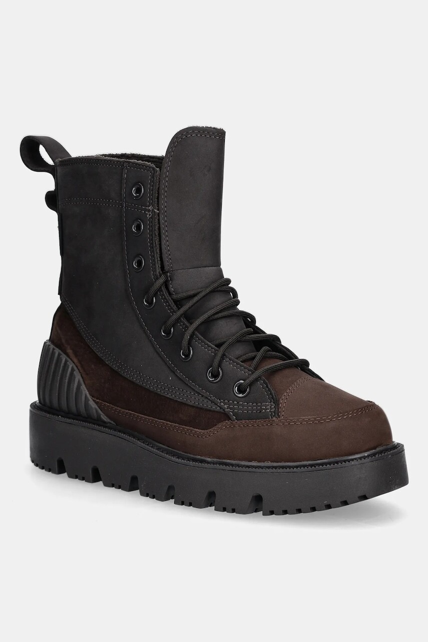 Nubukové čižmy Converse Chuck 70 Rugged hnedá farba, A14191C