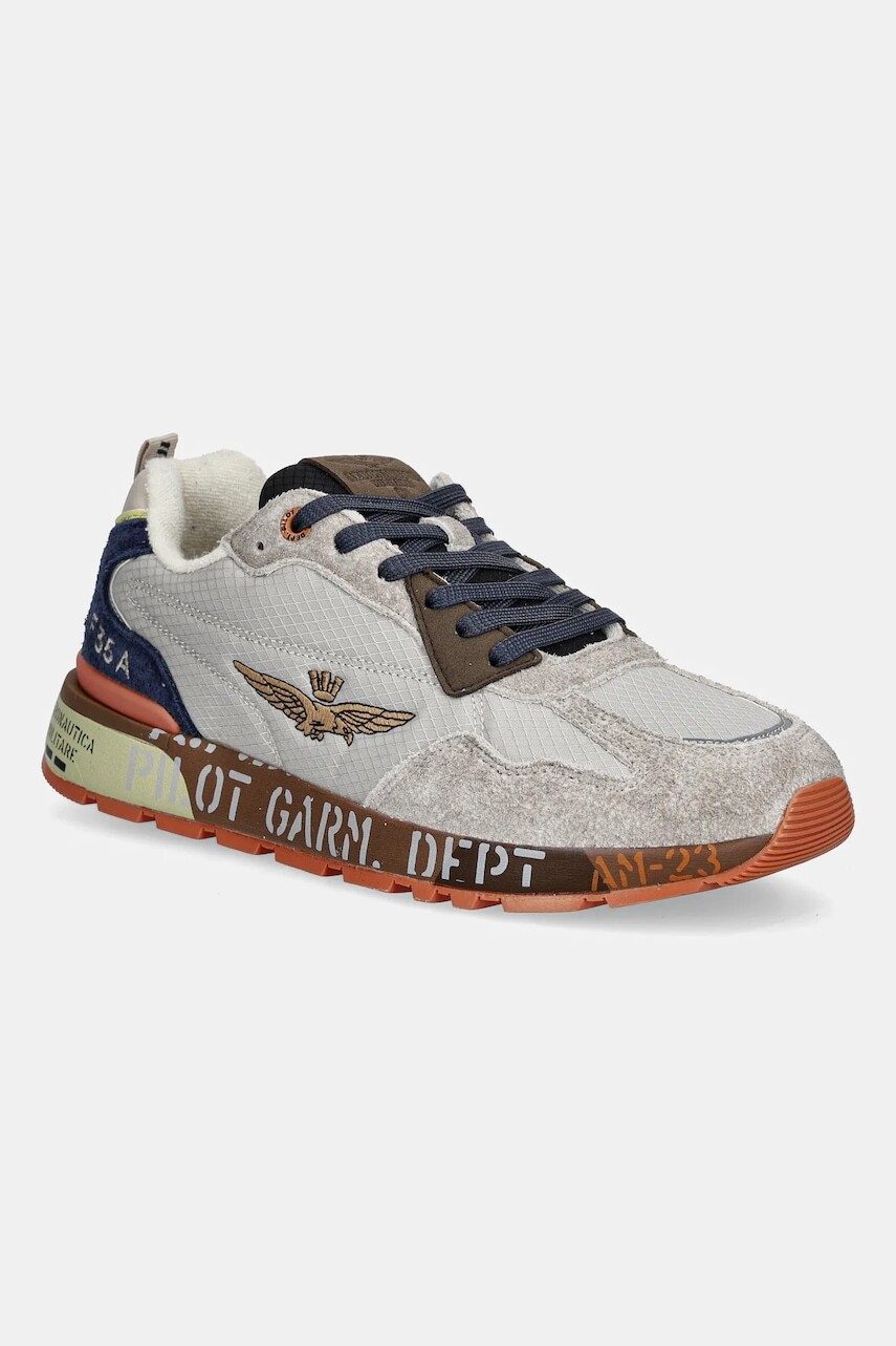 Kožené tenisky Aeronautica Militare SNEAKERS béžová farba, 252SC0276UCT03546