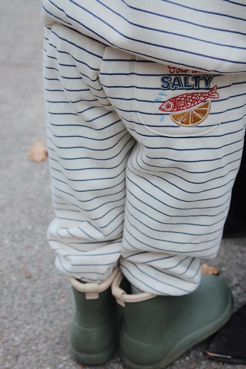 Detské tepláky Konges Sløjd AMIO SWEAT PANTS OCS béžová farba, jednofarebná, KS103670