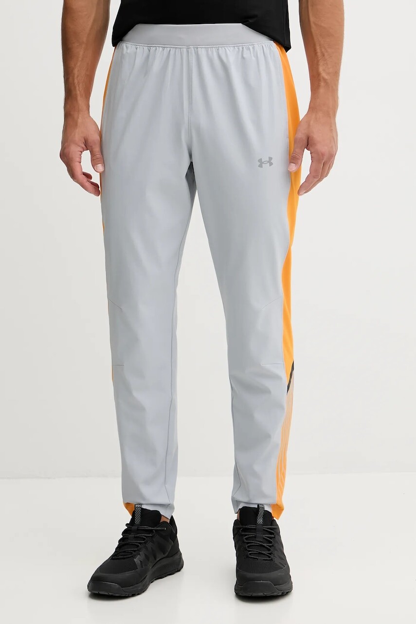 Tréningové nohavice Under Armour Velociti Storm šedá farba, s potlačou, 6005899