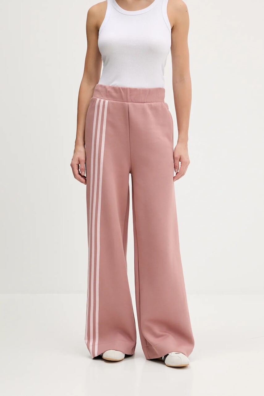 Tepláky adidas Originals 3 Stripes oranžová farba, s nášivkou, JW3621