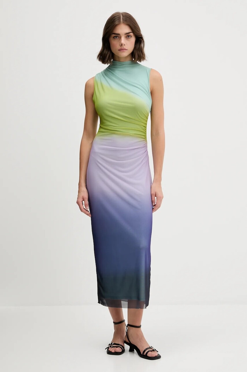 Šaty Desigual LOLA fialová farba, maxi, priliehavé, 25WWVK18