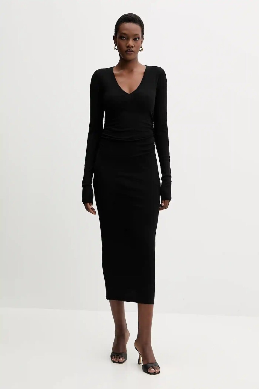 Šaty Marella čierna farba, maxi, priliehavé, 2523626064200