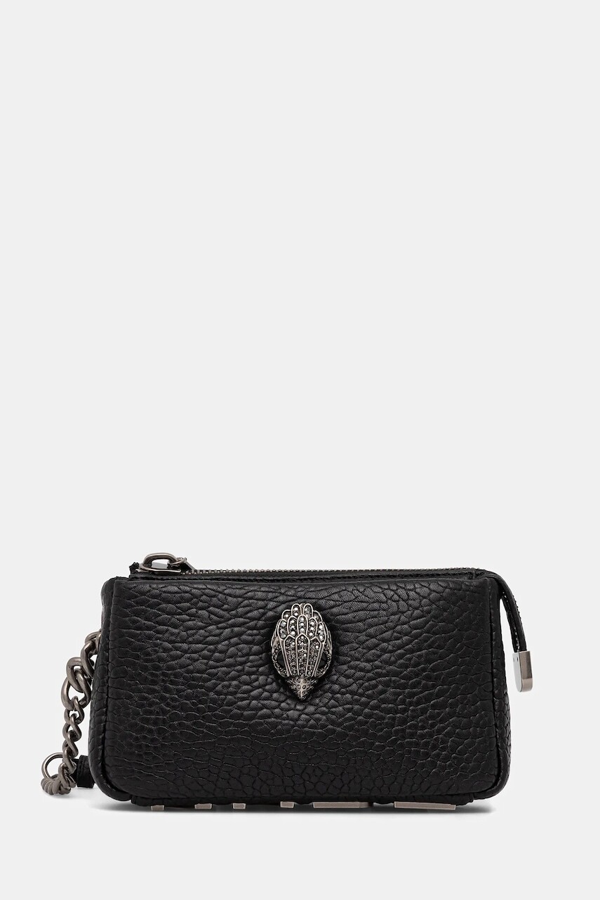 Kožená kabelka Kurt Geiger London KENSINGTON čierna farba, 5020500019