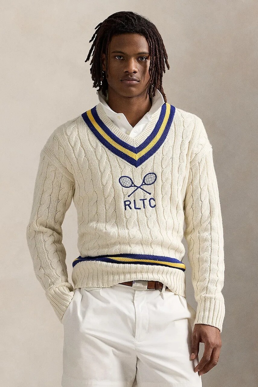Sveter s prímesou kašmíru Polo Ralph Lauren Long Sleeve Pullover béžová farba, 710961780