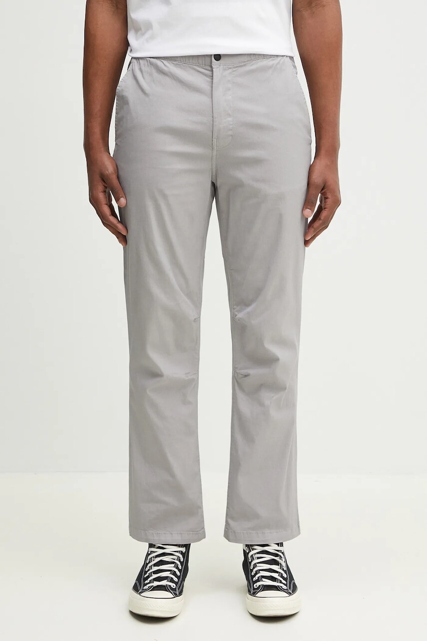 Nohavice Napapijri M-Massi Chino pánske, šedá farba, rovné, NP0A4IDUH621