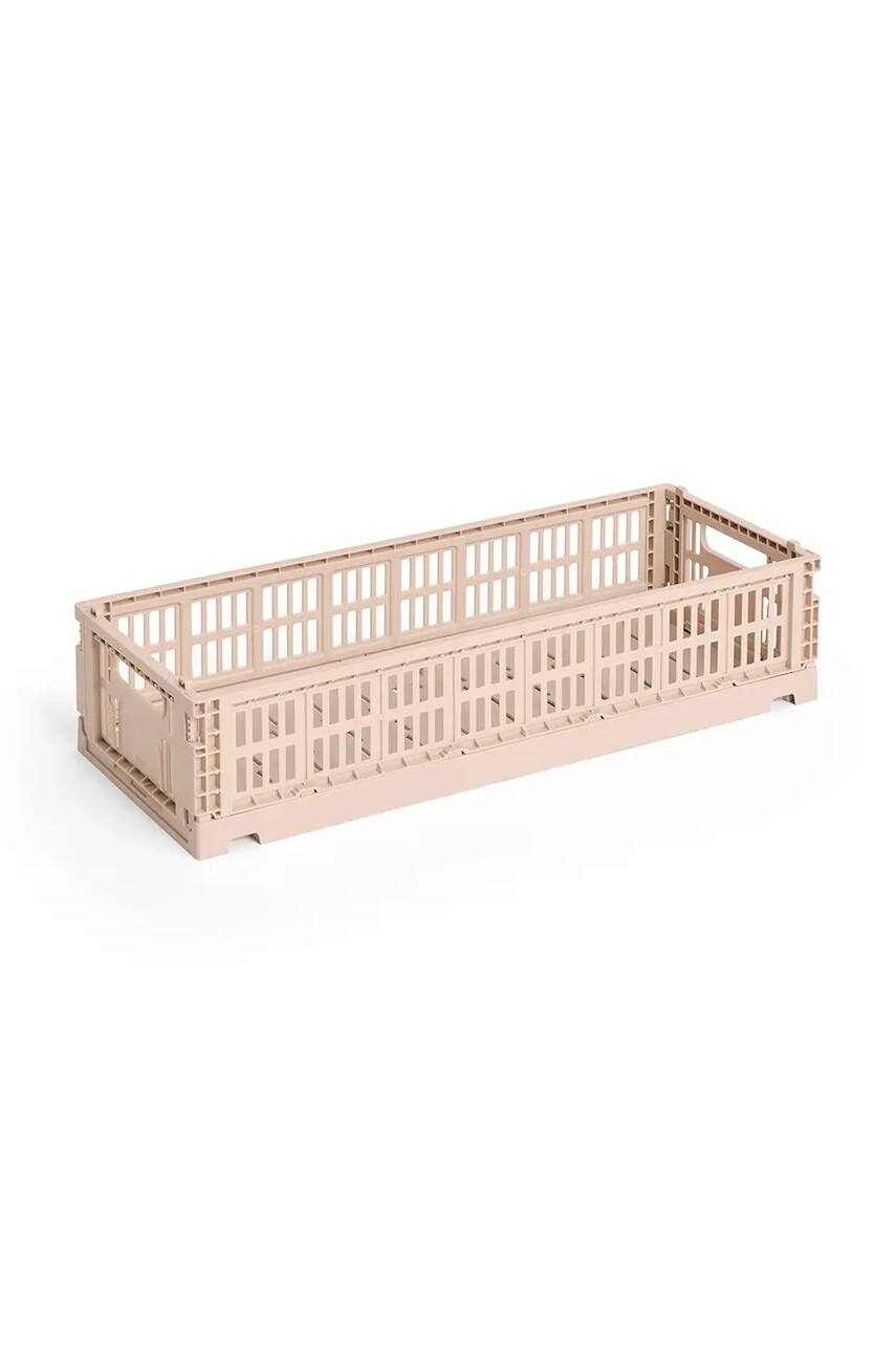 Úložný box HAY Colour Crate Mini 8 x 13 x 34,5 cm 2-pak ružová farba