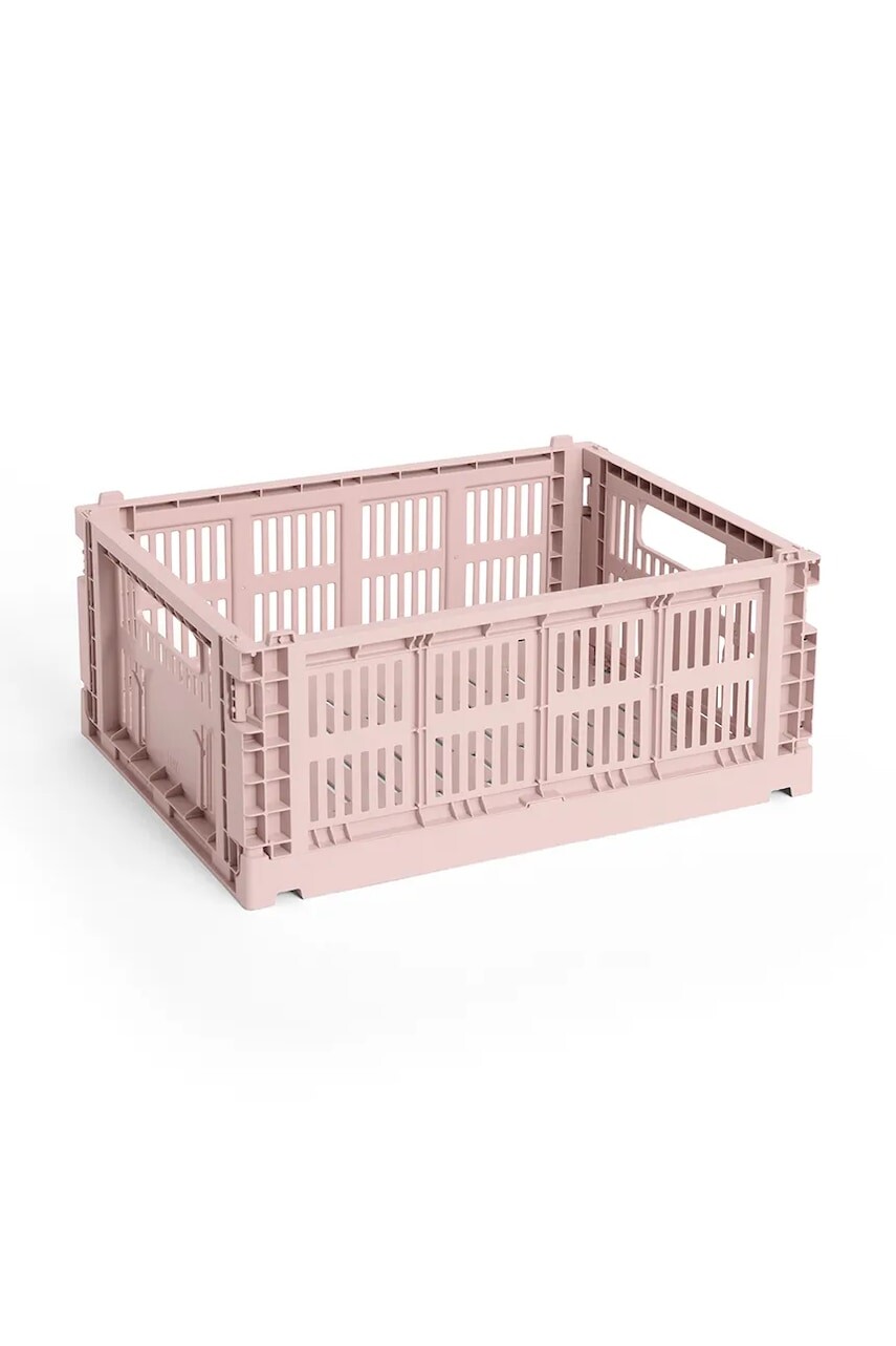 Úložný box HAY Colour Crate M / 14 x 26,5 x 34,5 cm ružová farba