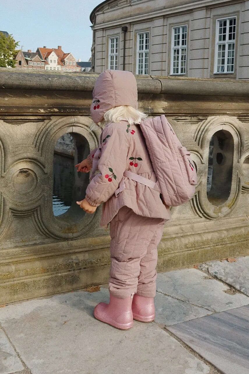 Detské nohavice Konges Sløjd JUNO PANTS ružová farba, KS103488