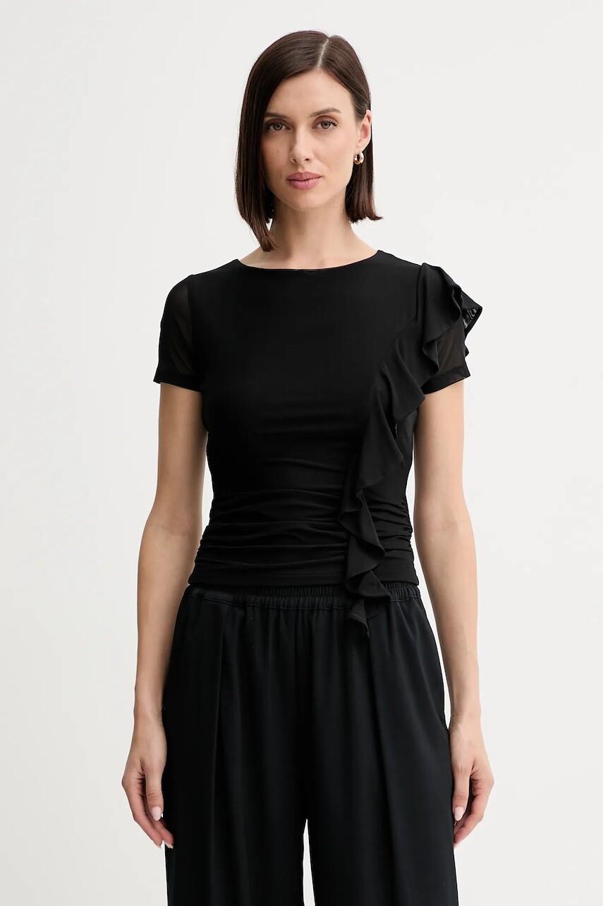 Blúzka Guess VERDIANA čierna farba, jednofarebná, W5YP08 KCZC2