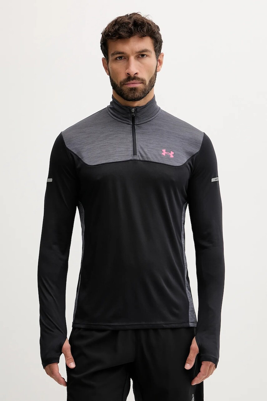 Tréningová mikina Under Armour UA Tech Utility čierna farba, s potlačou, 6004963