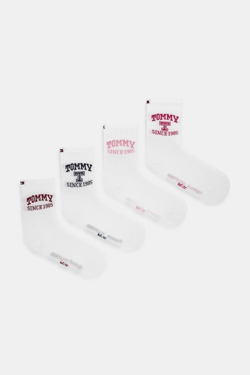 Detské ponožky Tommy Hilfiger 4-pak biela farba, 701238176