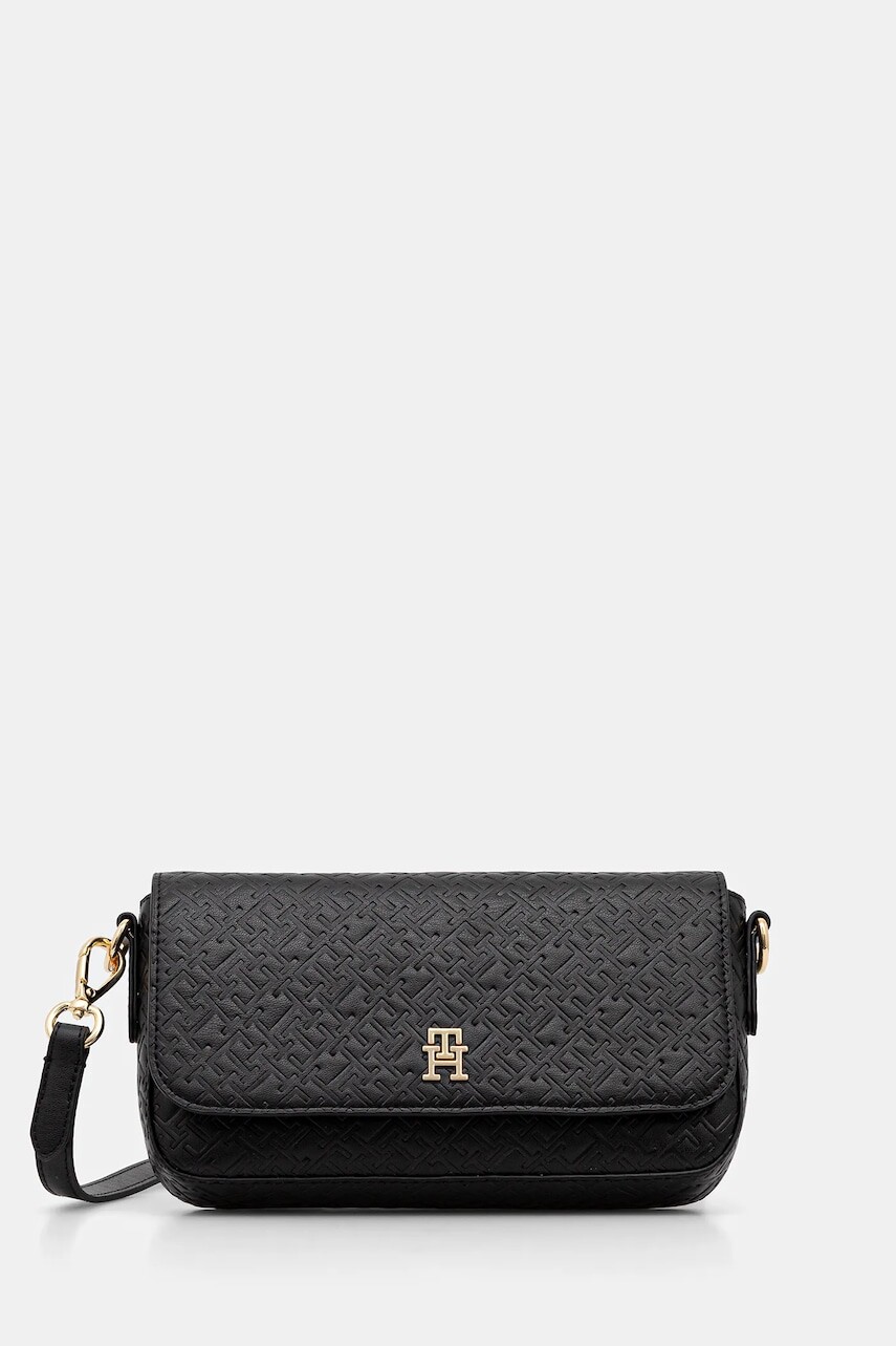 Kabelka Tommy Hilfiger čierna farba, AW0AW18002