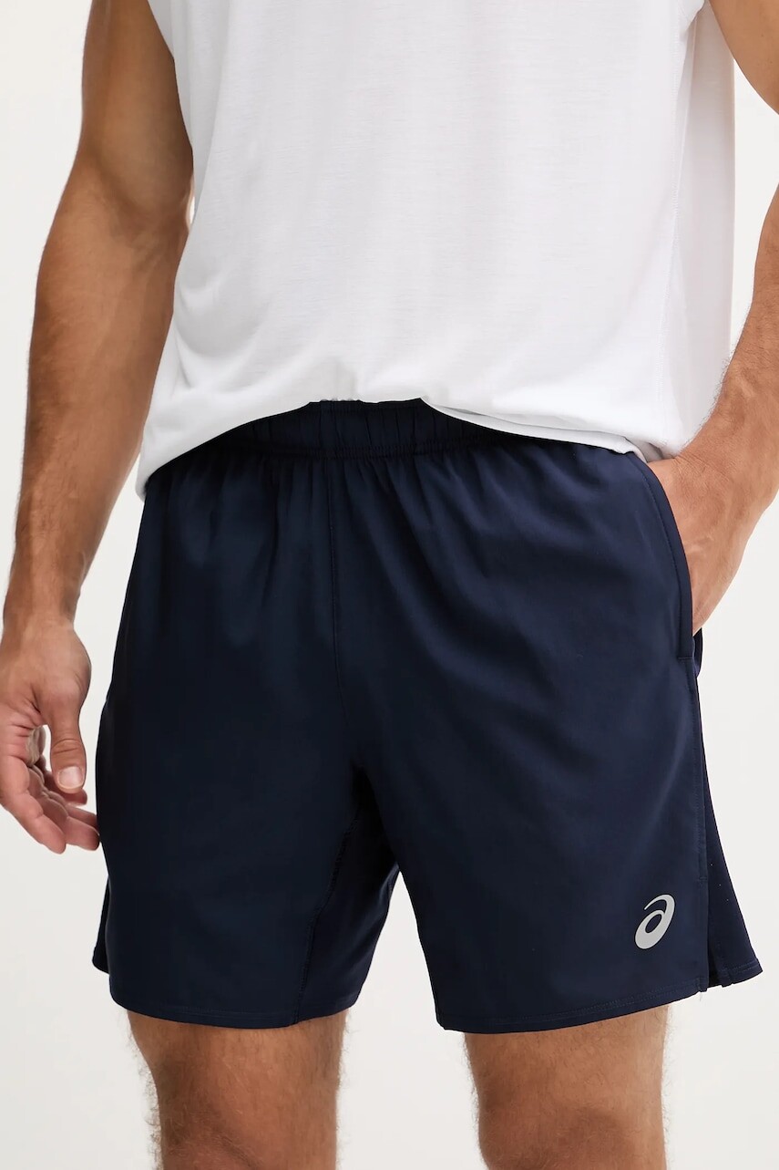 Bežecké šortky Asics tmavomodrá farba, 2011D213