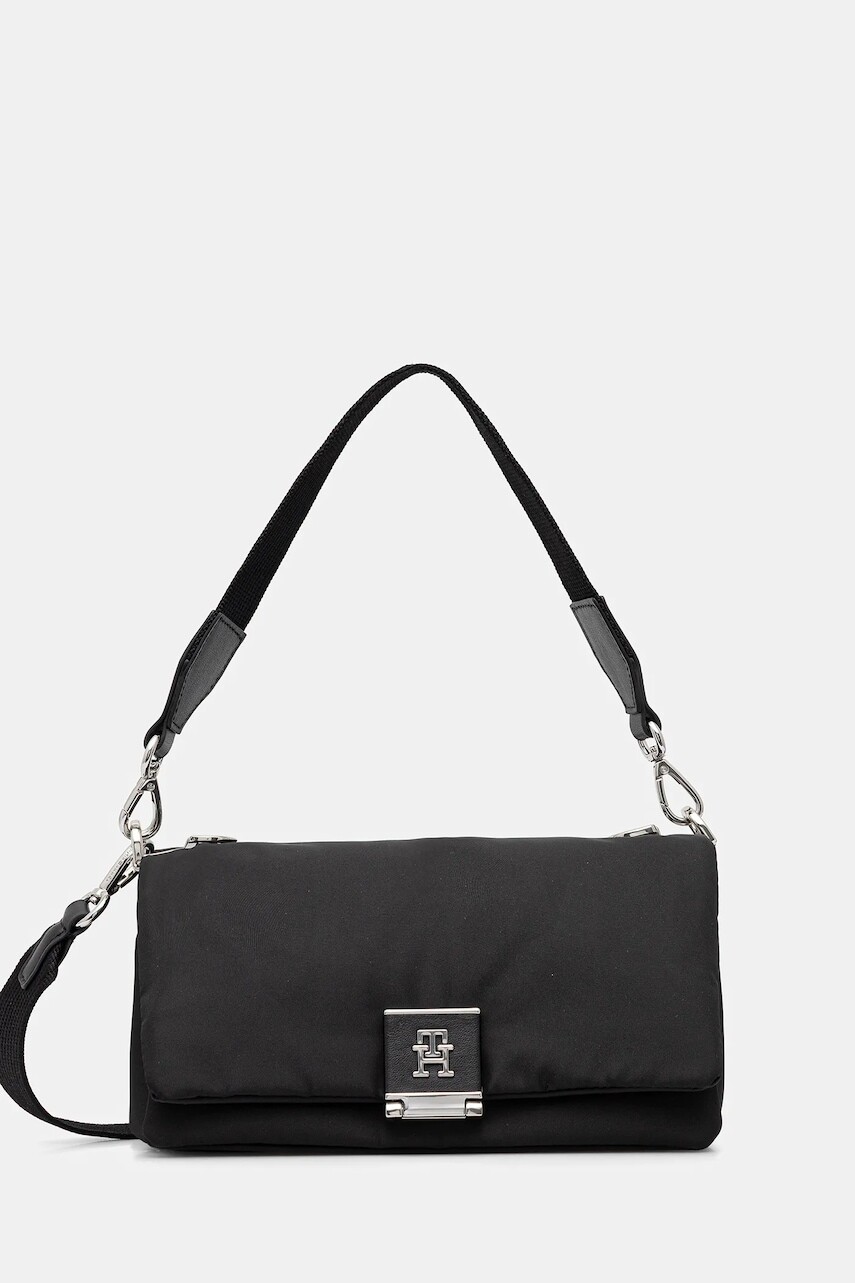 Kabelka Tommy Hilfiger čierna farba, AW0AW17725