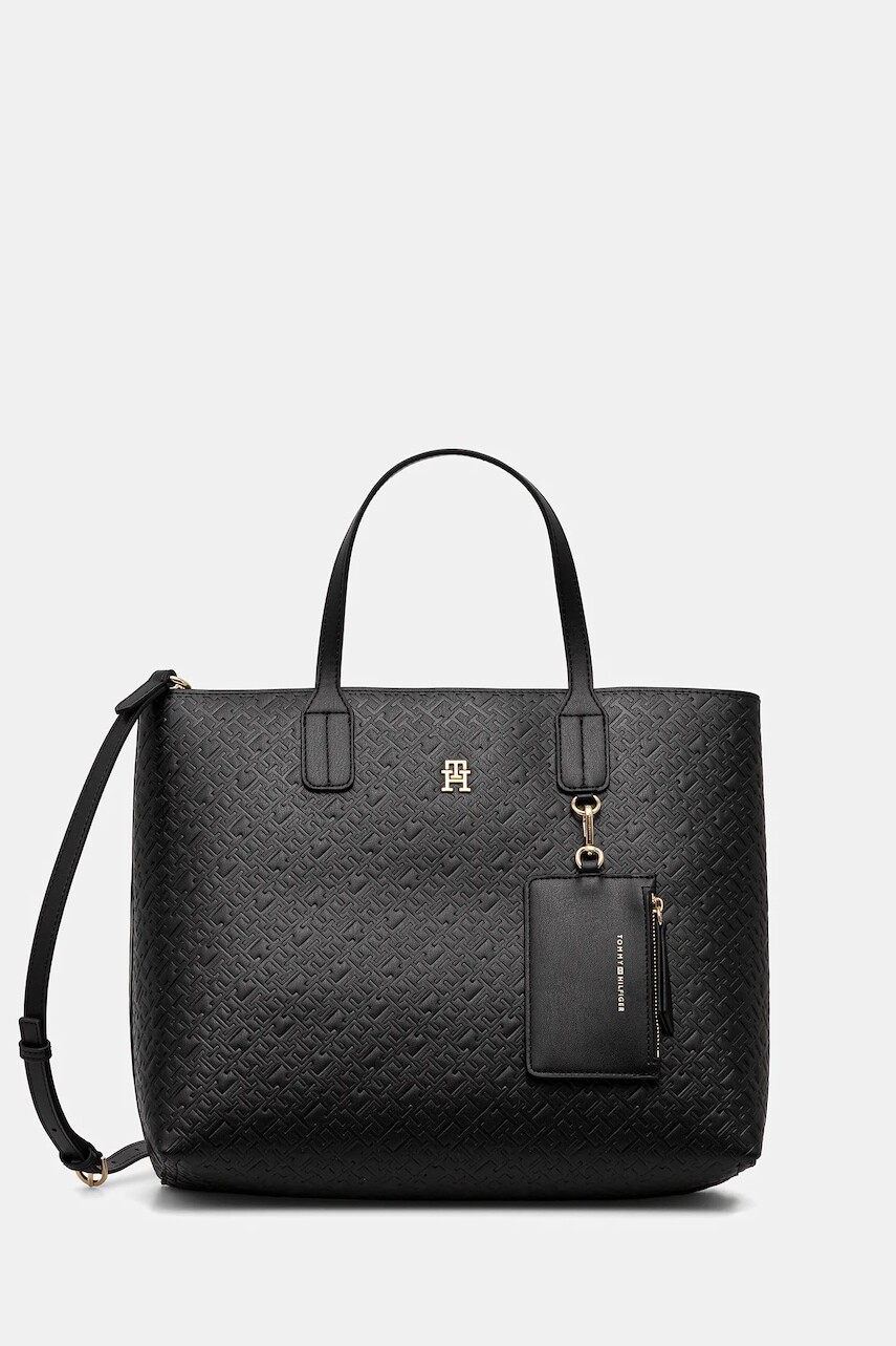 Kabelka Tommy Hilfiger čierna farba, AW0AW17684