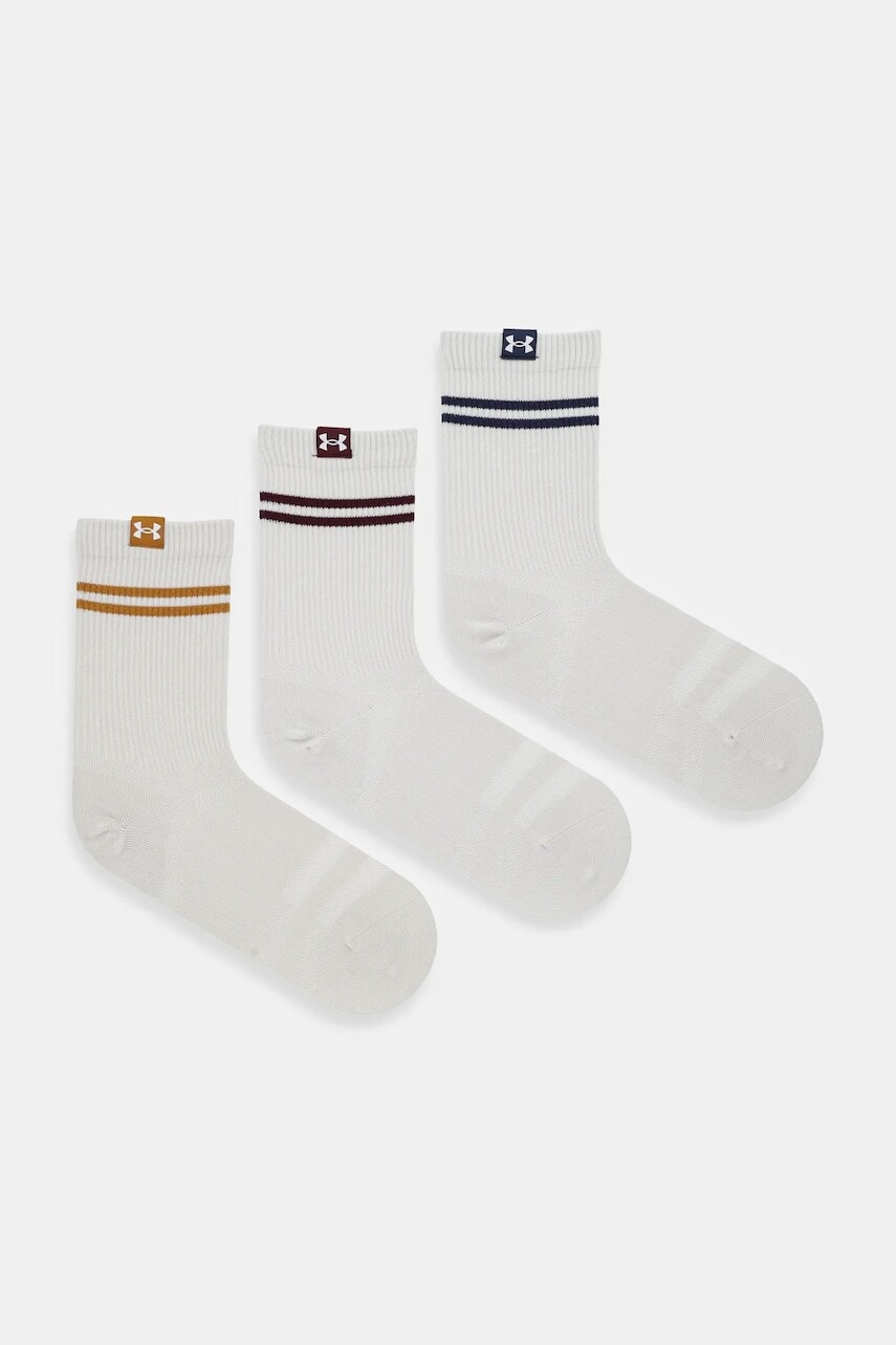 Ponožky Under Armour 3-pak béžová farba, 1390130
