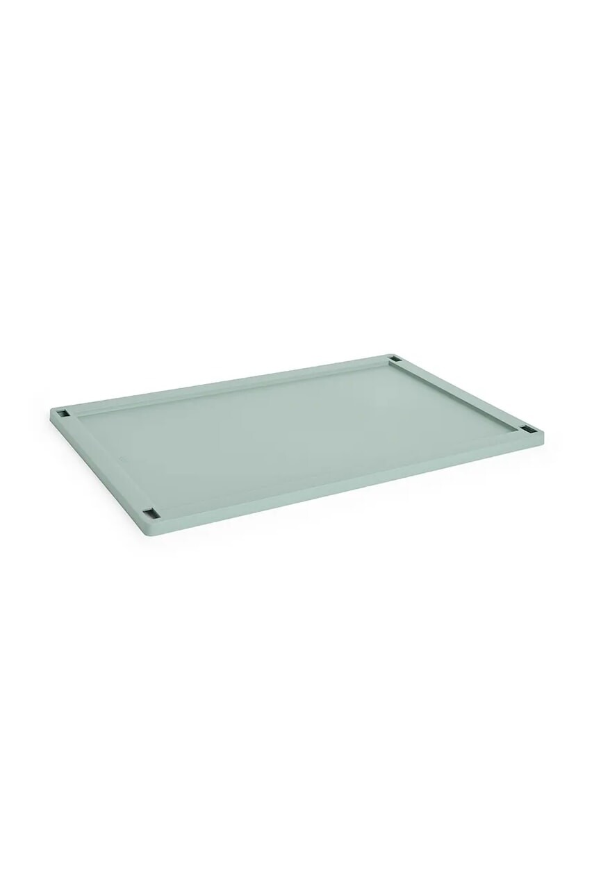 Veko krabice HAY Colour Crate L / 35,5 x 54,5 cm zelená farba