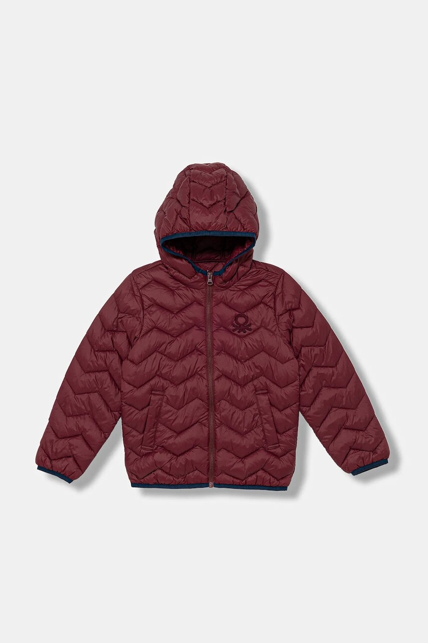 Detská bunda United Colors of Benetton bordová farba, 2TWDCN04V
